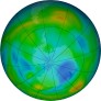 Antarctic ozone map for 2024-06-30